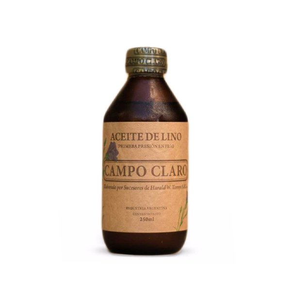 Campos Verdes ACEITE DE LINO ORGÁNICO 250ml. CAMPO CLARO